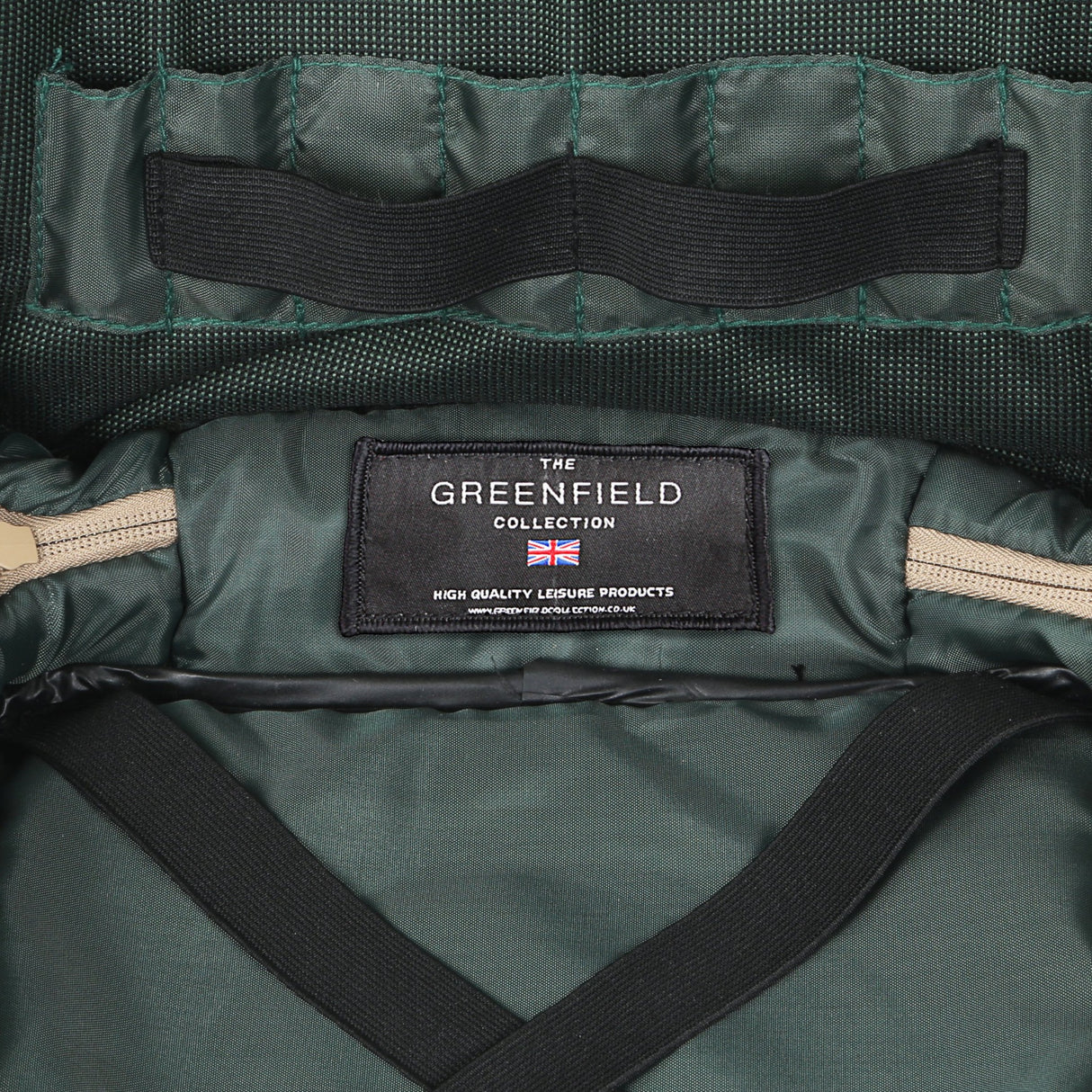 Greenfield Collection Luxury Forest Green Picnic Backpack Hamper for Two People - The Greenfield Collection