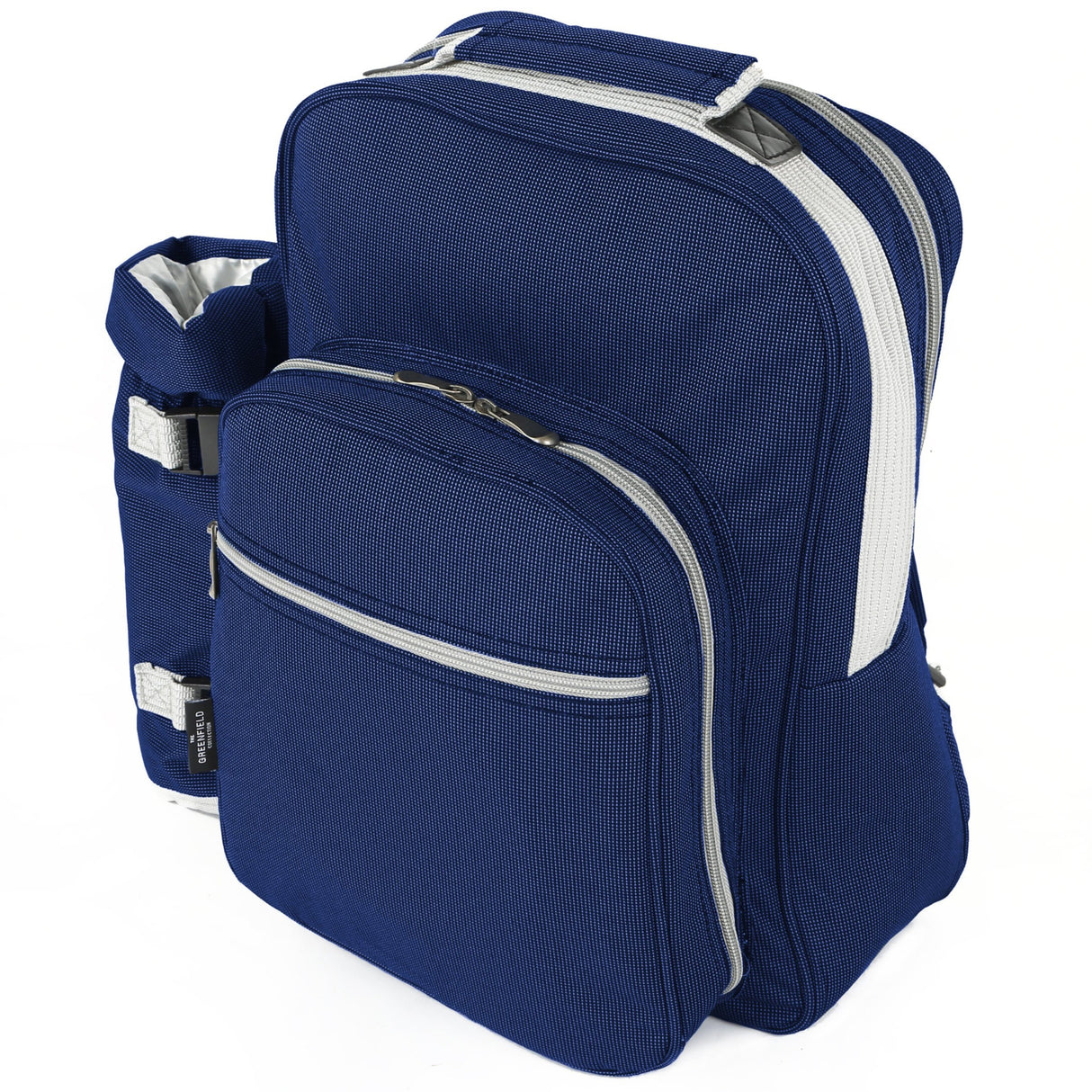 Greenfield Collection Luxury Forest Green Picnic Backpack Hamper for Two People - The Greenfield Collection