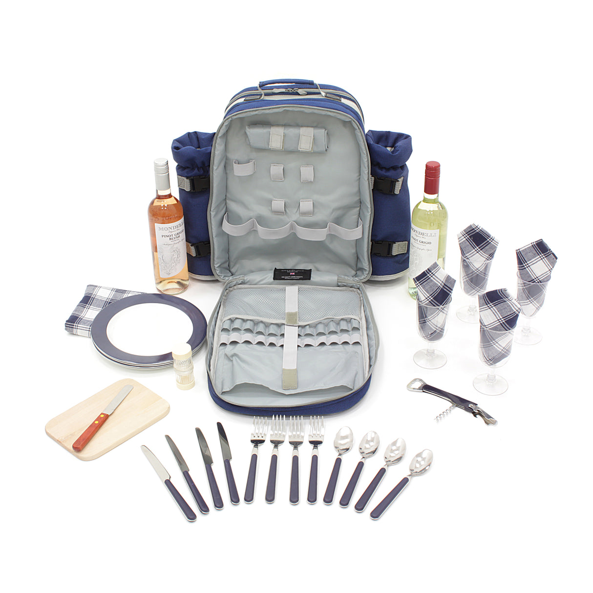 Luxury Picnic Backpack Hamper with picnic accessories- The Greenfield Collection