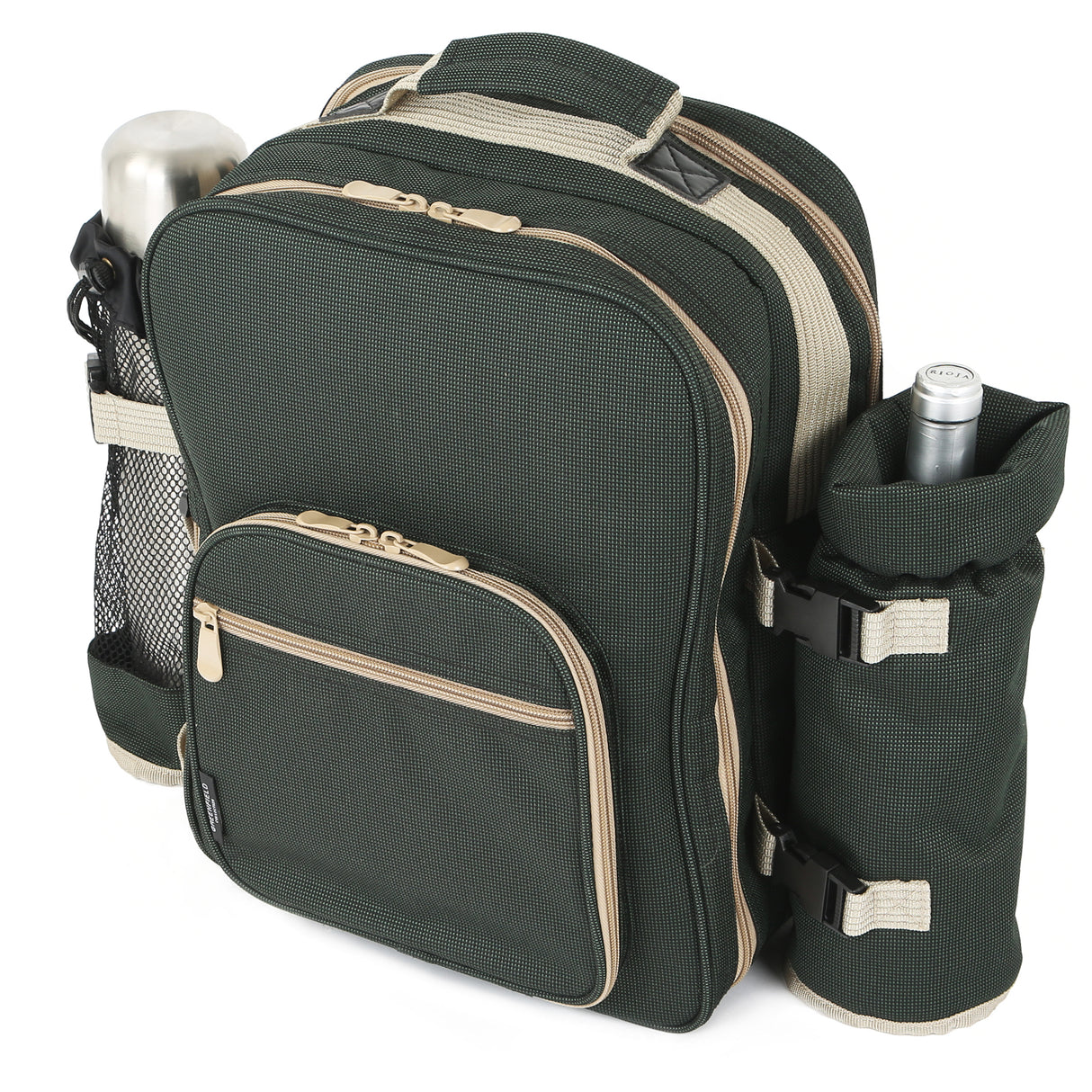 Greenfield Collection Super Deluxe Picnic Backpack Hamper for Two People - The Greenfield Collection