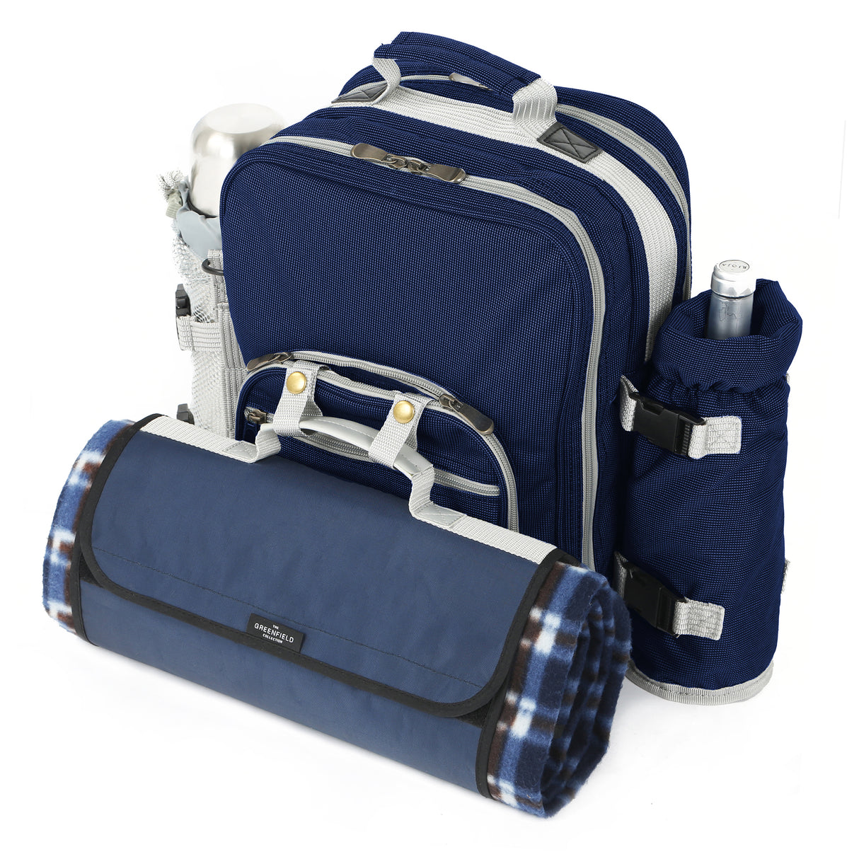 Greenfield Collection Super Deluxe Picnic Backpack Hamper for Two People - The Greenfield Collection