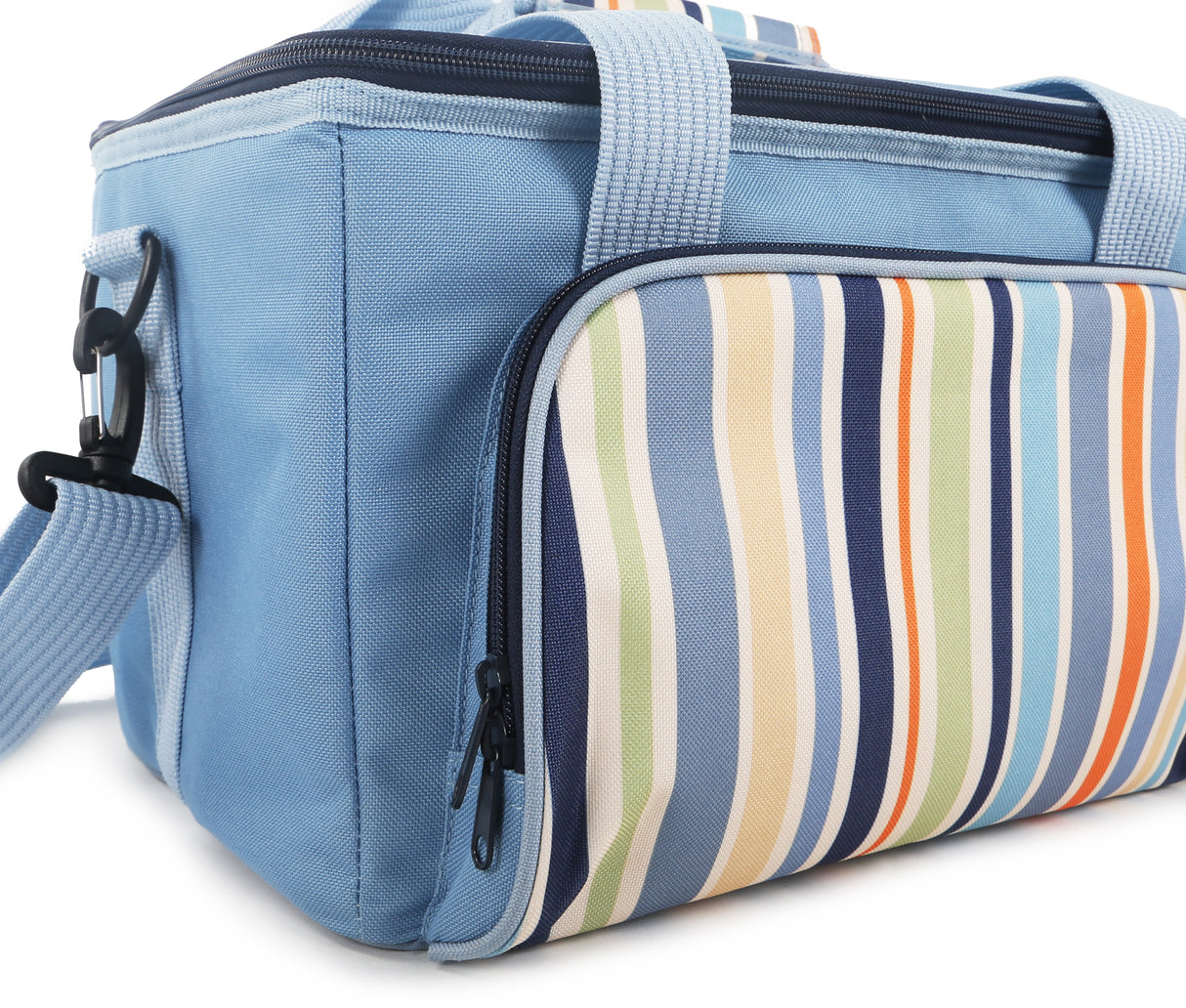 Greenfield Collection Sky Blue 20 Litre Foldable Family Cool Bag - The Greenfield Collection