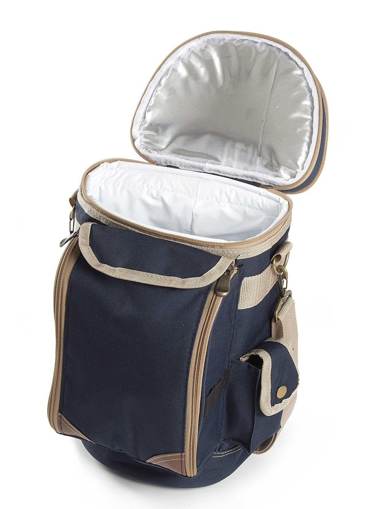 Greenfield Collection Contour Admiral Blue Wine Cooler Bag for Two People - The Greenfield Collection