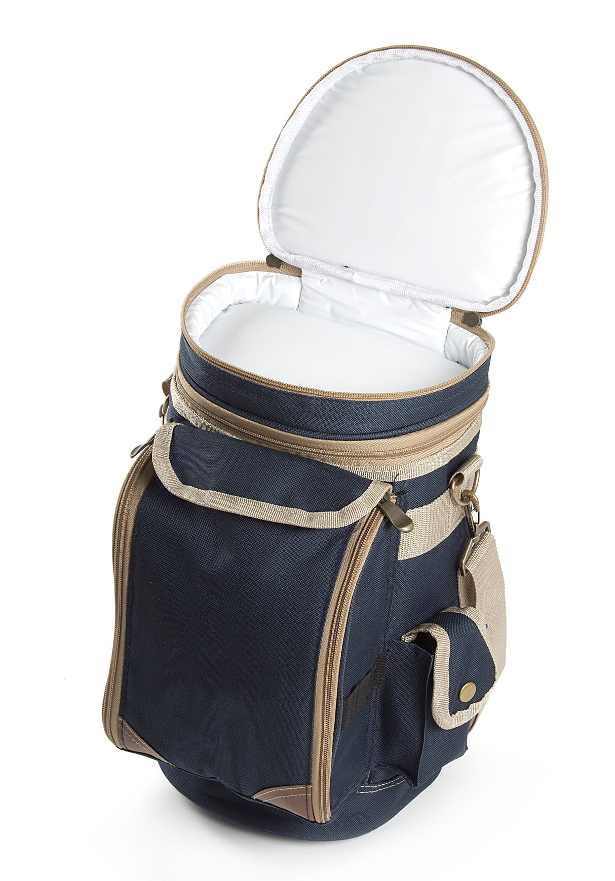 Greenfield Collection Contour Admiral Blue Wine Cooler Bag for Two People - The Greenfield Collection