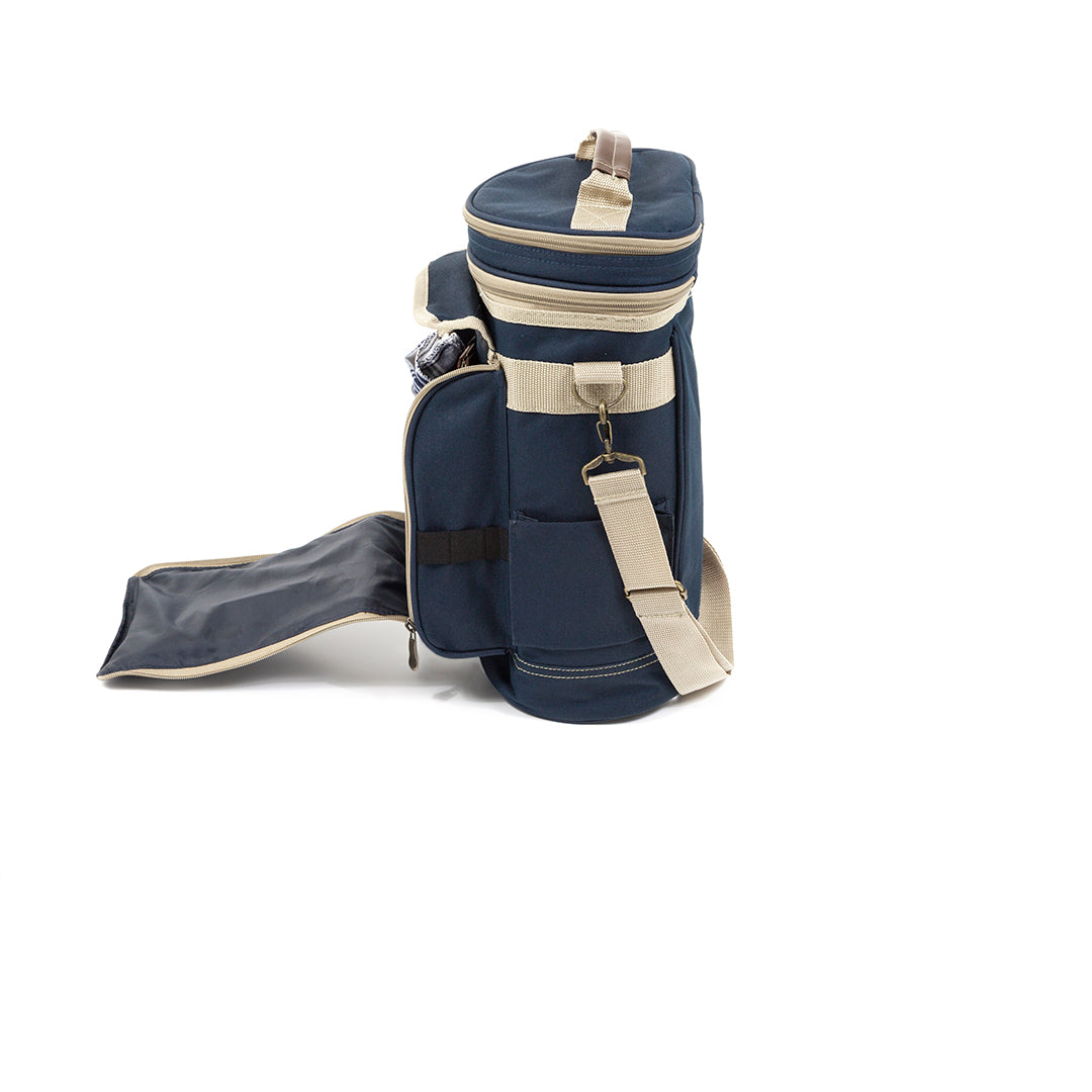 Greenfield Collection Contour Admiral Blue Wine Cooler Bag for Two People - The Greenfield Collection