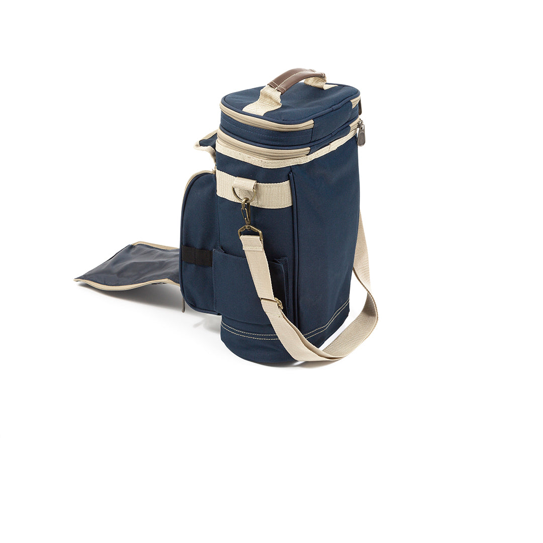 Greenfield Collection Contour Admiral Blue Wine Cooler Bag for Two People - The Greenfield Collection