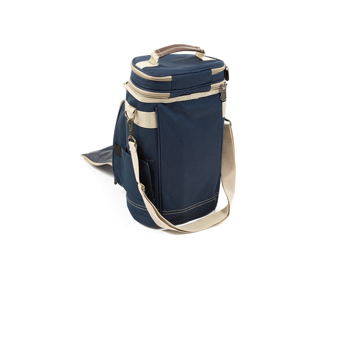 Greenfield Collection Contour Admiral Blue Wine Cooler Bag for Two People - The Greenfield Collection