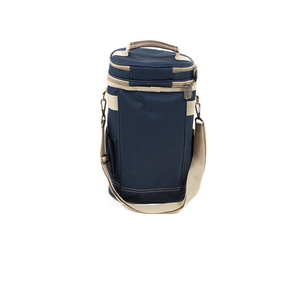 Greenfield Collection Contour Admiral Blue Wine Cooler Bag for Two People - The Greenfield Collection
