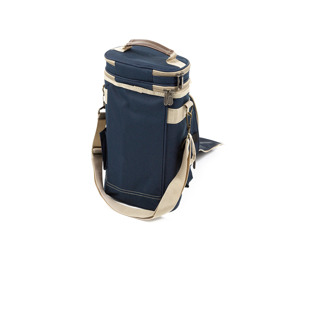 Greenfield Collection Contour Admiral Blue Wine Cooler Bag for Two People - The Greenfield Collection