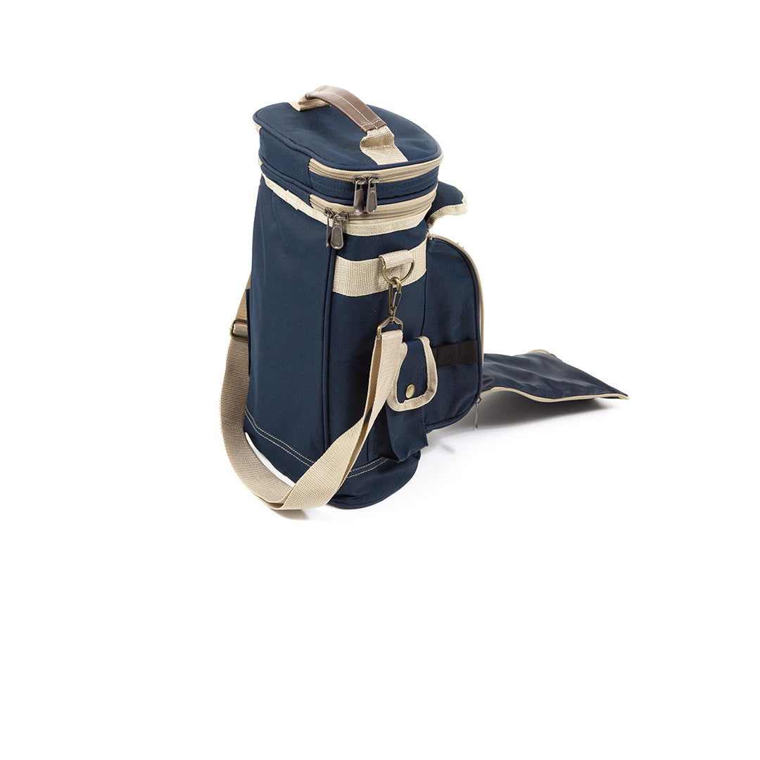 Greenfield Collection Contour Admiral Blue Wine Cooler Bag for Two People - The Greenfield Collection