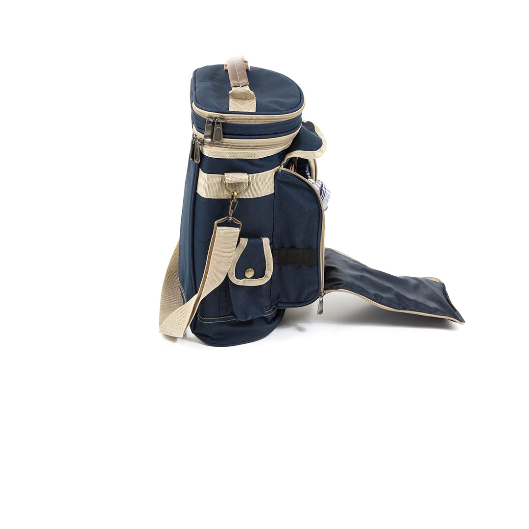 Greenfield Collection Contour Admiral Blue Wine Cooler Bag for Two People - The Greenfield Collection