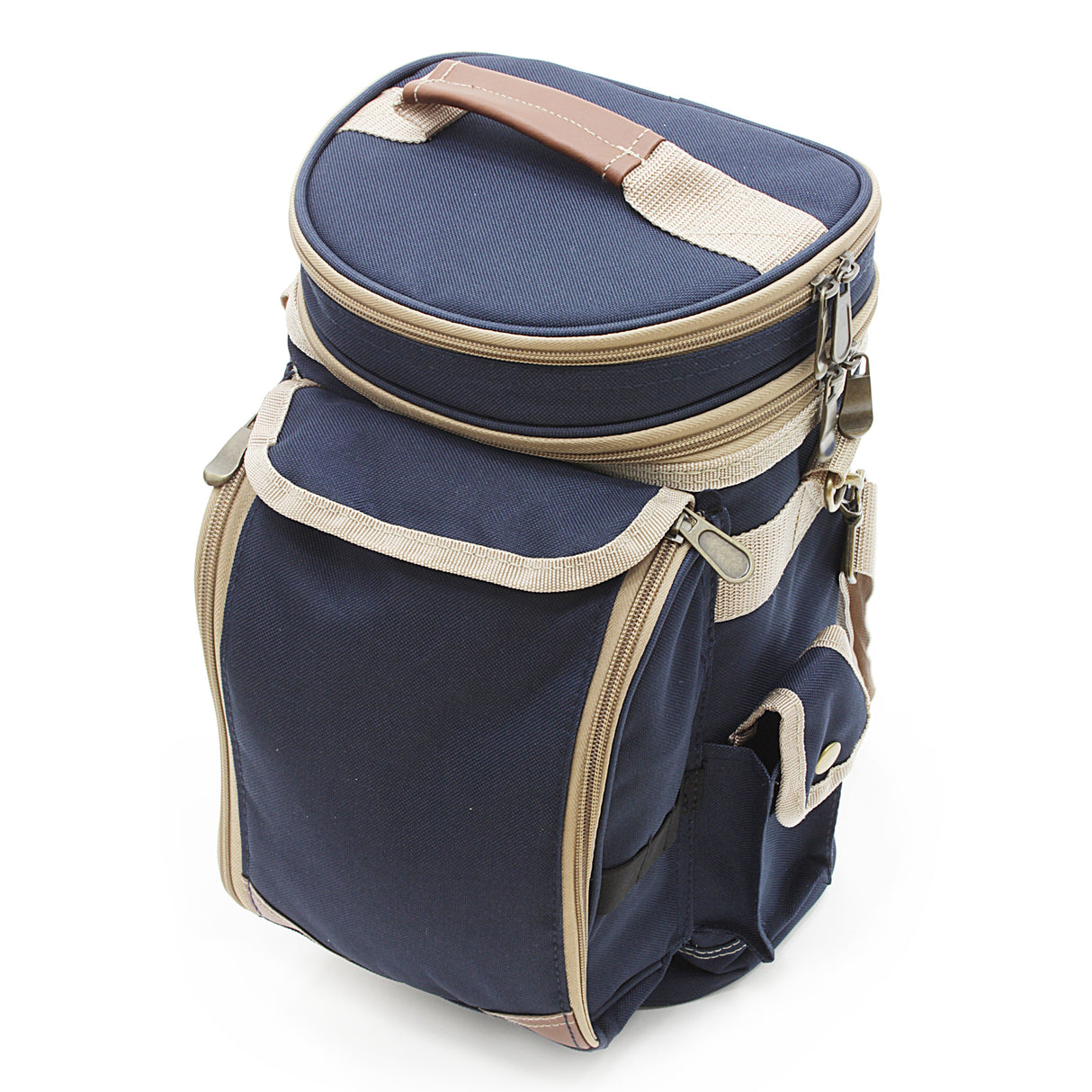 Greenfield Collection Contour Admiral Blue Wine Cooler Bag for Two People - The Greenfield Collection