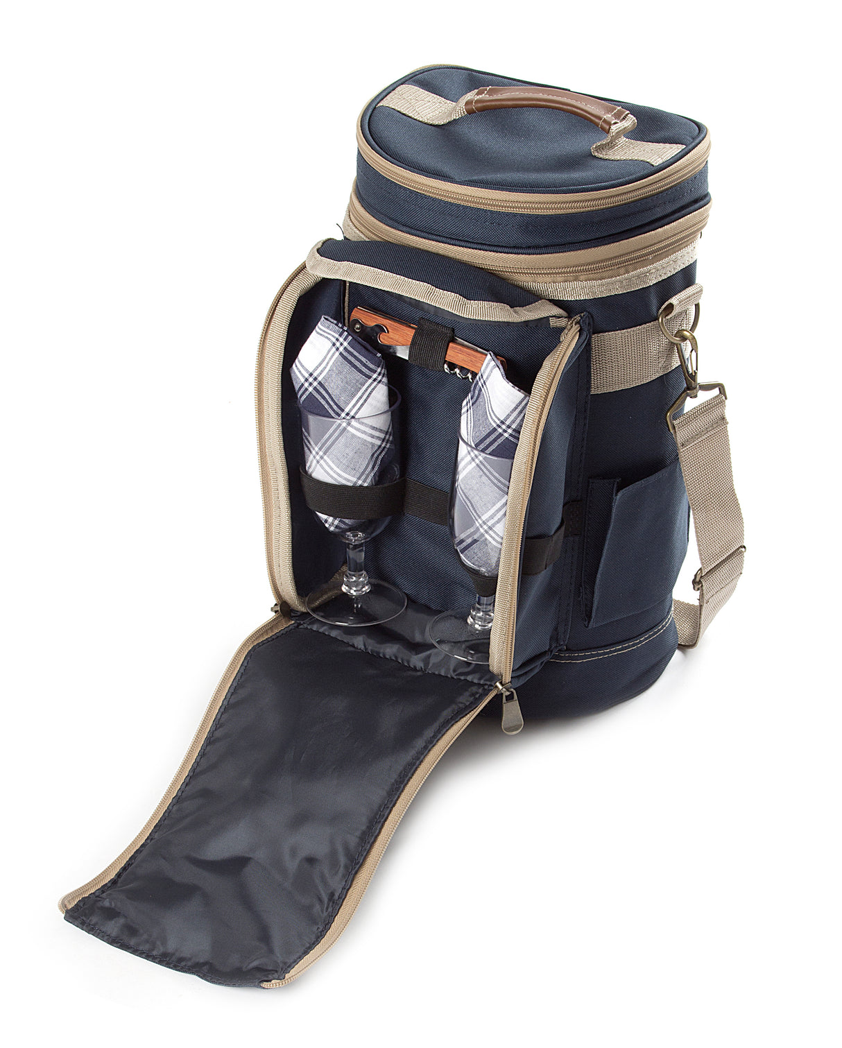 Greenfield Collection Contour Admiral Blue Wine Cooler Bag for Two People - Greenfield Collection