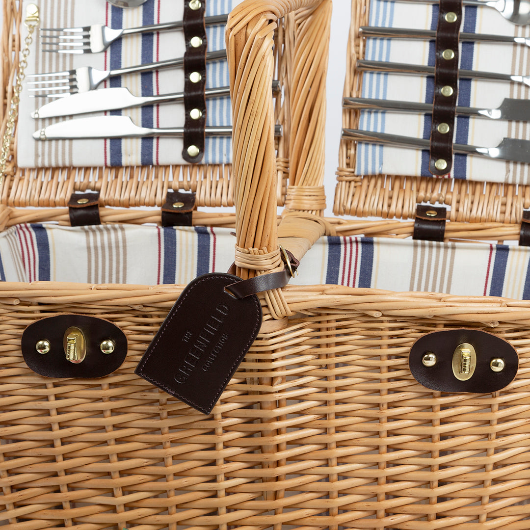 Greenfield Collection Park Lane Willow Picnic Hamper for Four People - The Greenfield Collection