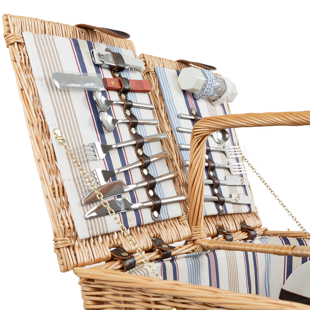 Greenfield Collection Park Lane Willow Picnic Hamper for Four People - The Greenfield Collection