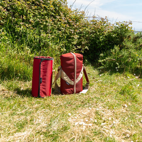 Greenfield Collection Deluxe Wine Cooler Bag for Two People with Matching Picnic Blanket - The Greenfield Collection
