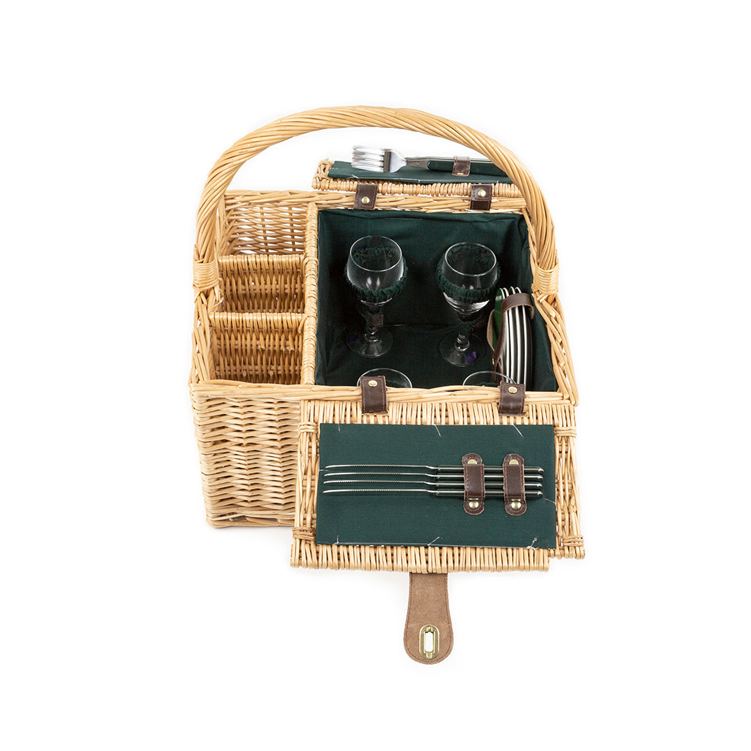 Greenfield Collection Windsor Willow Picnic Hamper for Four People - The Greenfield Collection