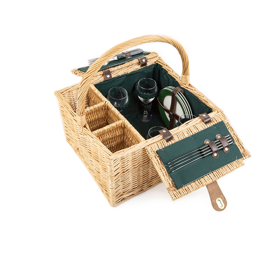 Greenfield Collection Windsor Willow Picnic Hamper for Four People - The Greenfield Collection