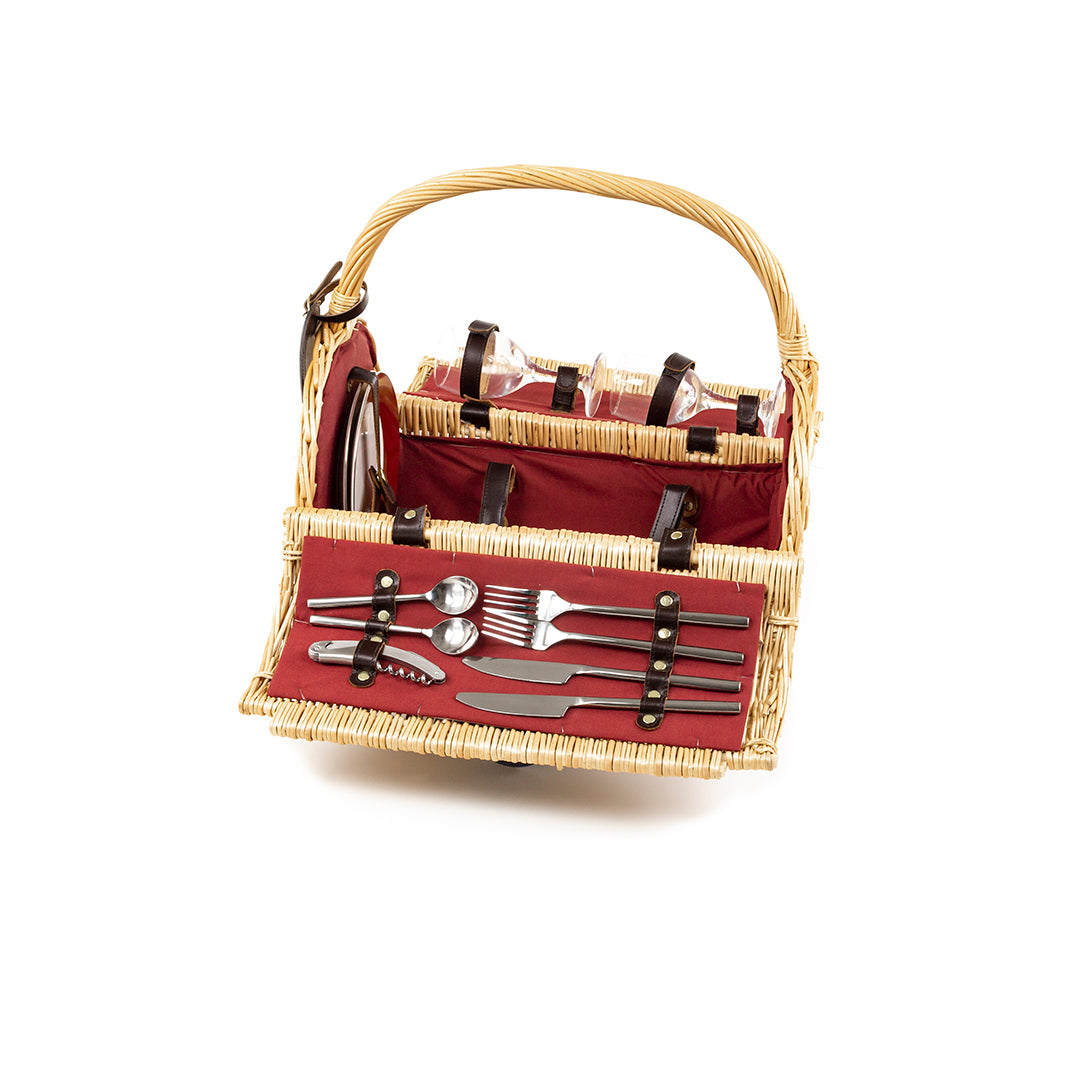 Greenfield Collection Henley Willow Picnic Hamper for Two People - The Greenfield Collection