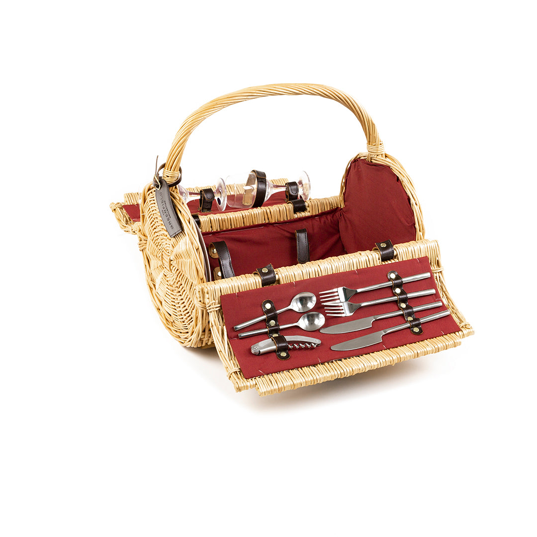 Greenfield Collection Henley Willow Picnic Hamper for Two People - The Greenfield Collection