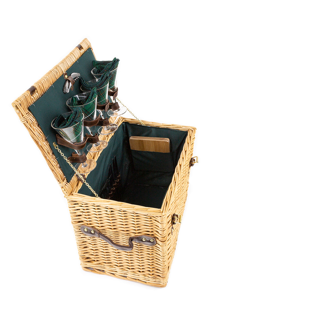 Greenfield Collection Amersham Willow Picnic Hamper for Four People - The Greenfield Collection