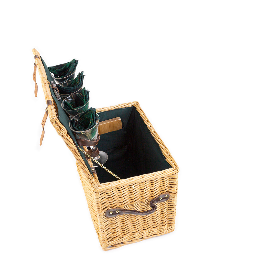 Greenfield Collection Amersham Willow Picnic Hamper for Four People - The Greenfield Collection