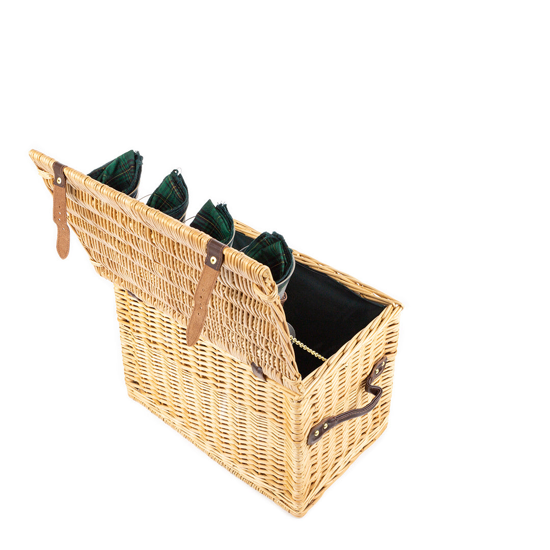 Greenfield Collection Amersham Willow Picnic Hamper for Four People - The Greenfield Collection