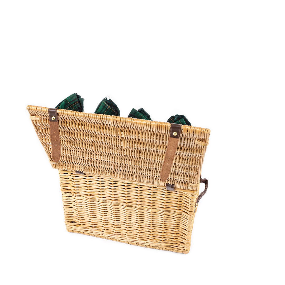 Greenfield Collection Amersham Willow Picnic Hamper for Four People - The Greenfield Collection