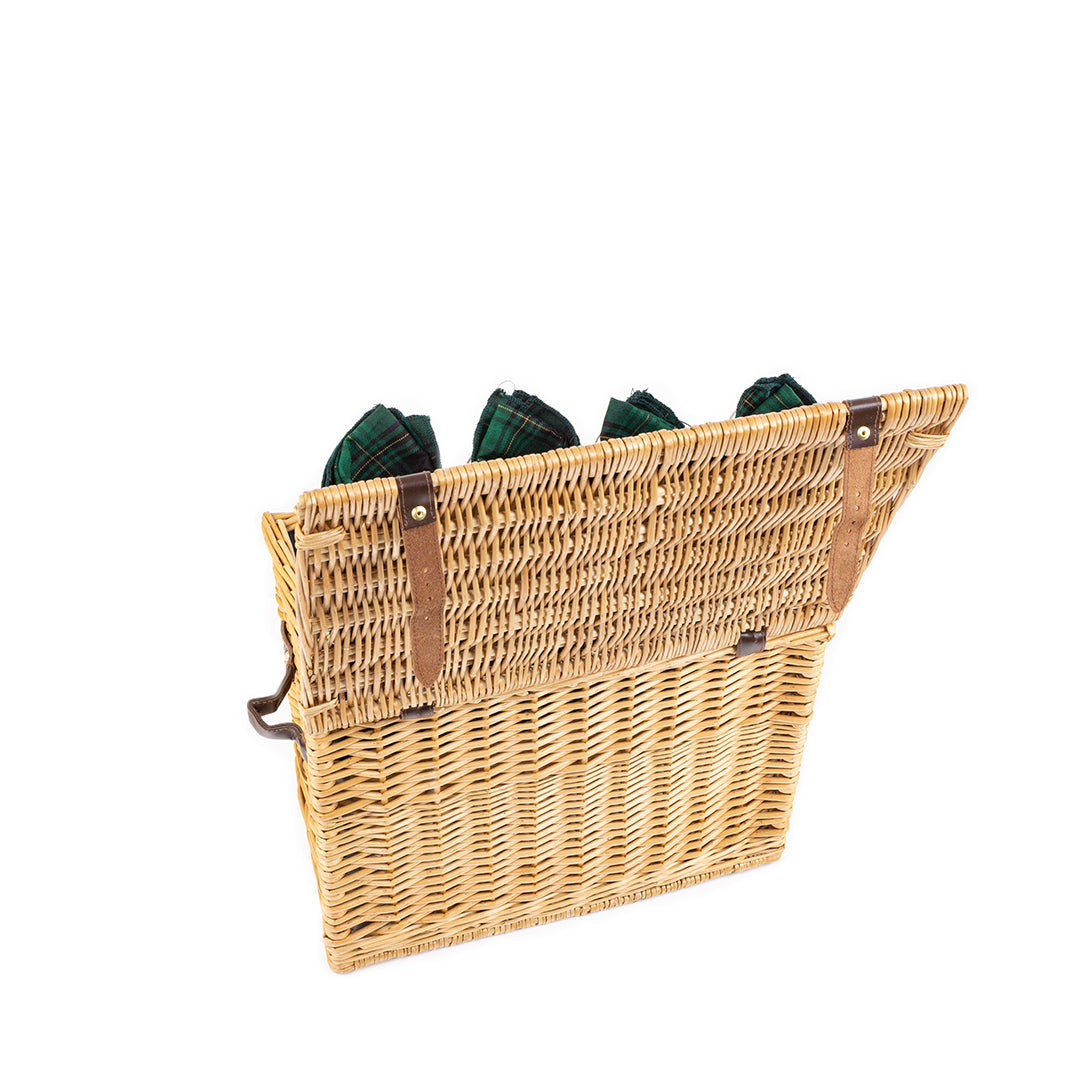 Greenfield Collection Amersham Willow Picnic Hamper for Four People - The Greenfield Collection