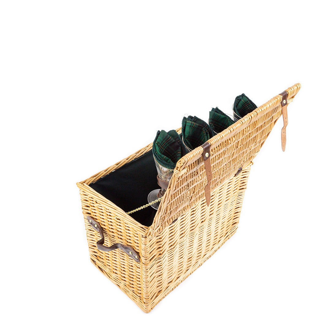 Greenfield Collection Amersham Willow Picnic Hamper for Four People - The Greenfield Collection