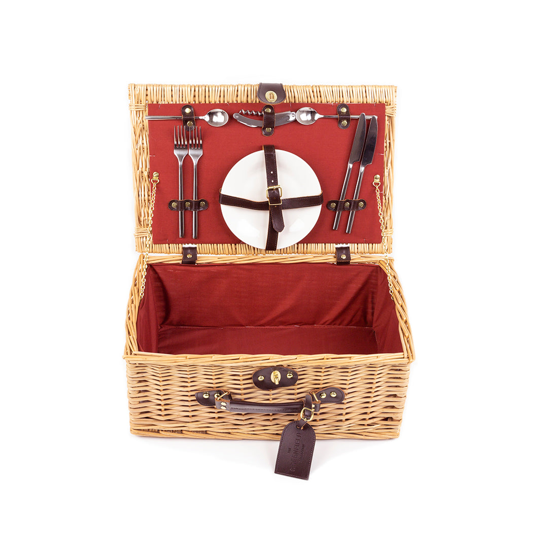 Greenfield Collection Buckingham Willow Picnic Hamper for Two People - The Greenfield Collection