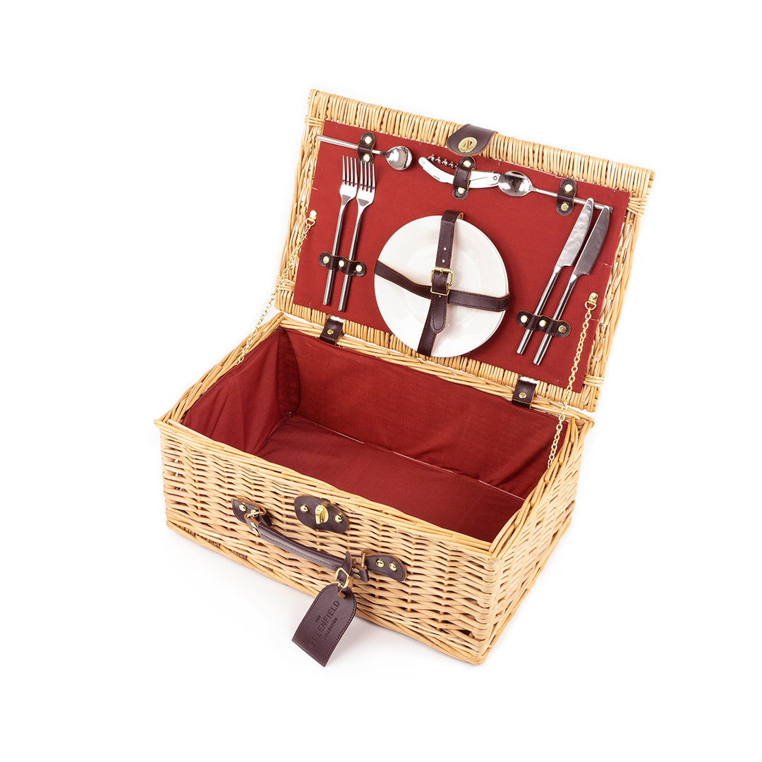 Greenfield Collection Buckingham Willow Picnic Hamper for Two People - The Greenfield Collection
