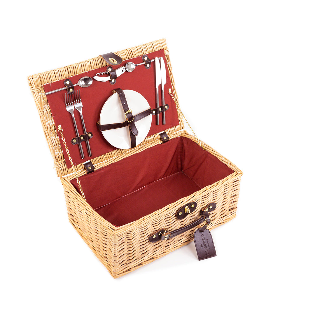 Greenfield Collection Buckingham Willow Picnic Hamper for Two People - The Greenfield Collection