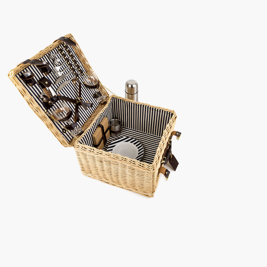 Greenfield Collection Clarendon Willow Picnic Hamper for Two People - The Greenfield Collection