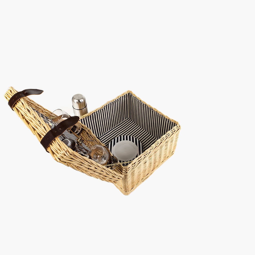 Greenfield Collection Clarendon Willow Picnic Hamper for Two People - The Greenfield Collection