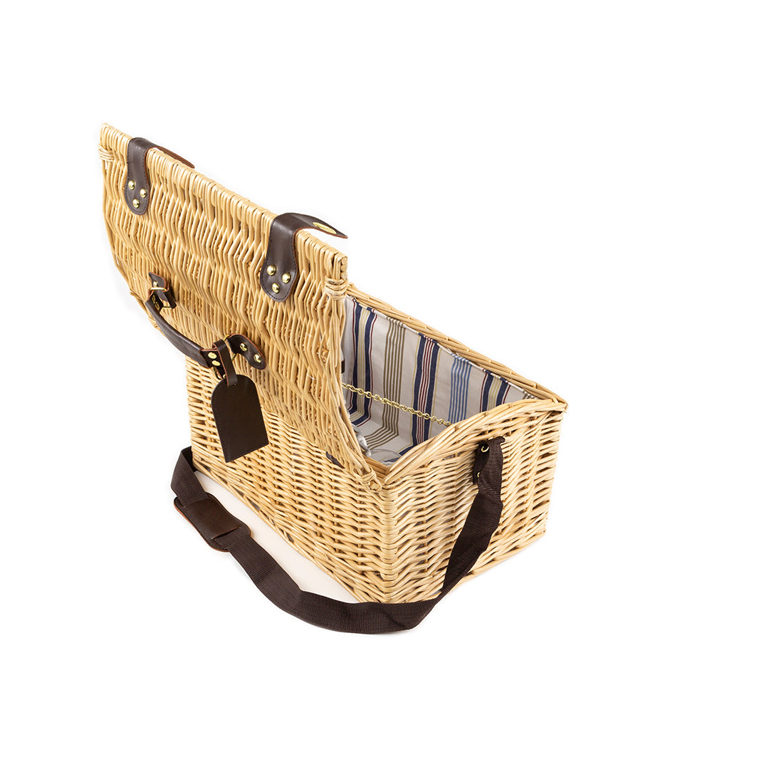 Greenfield Collection Oxford Willow Picnic Hamper for Four People - The Greenfield Collection