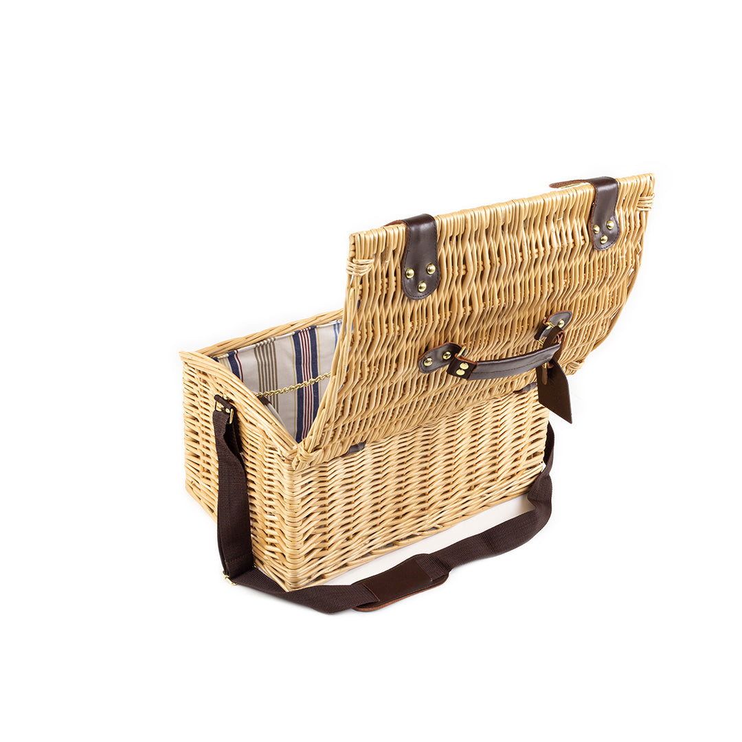 Greenfield Collection Oxford Willow Picnic Hamper for Four People - The Greenfield Collection