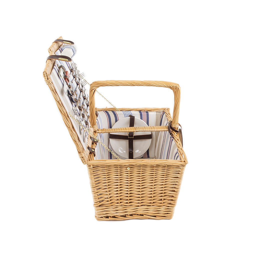 Greenfield Collection Park Lane Willow Picnic Hamper for Four People - The Greenfield Collection