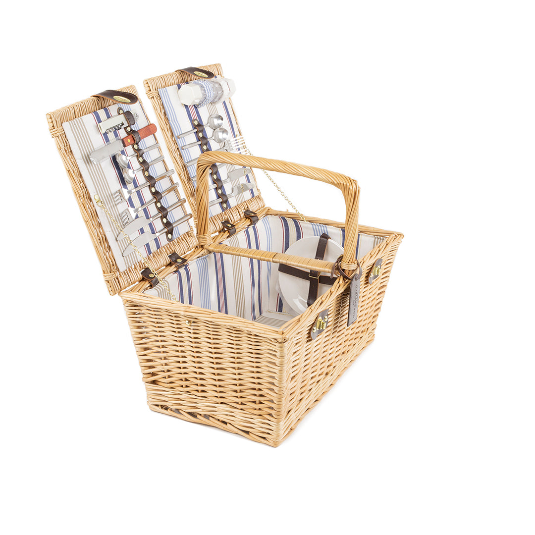 Greenfield Collection Park Lane Willow Picnic Hamper for Four People - The Greenfield Collection