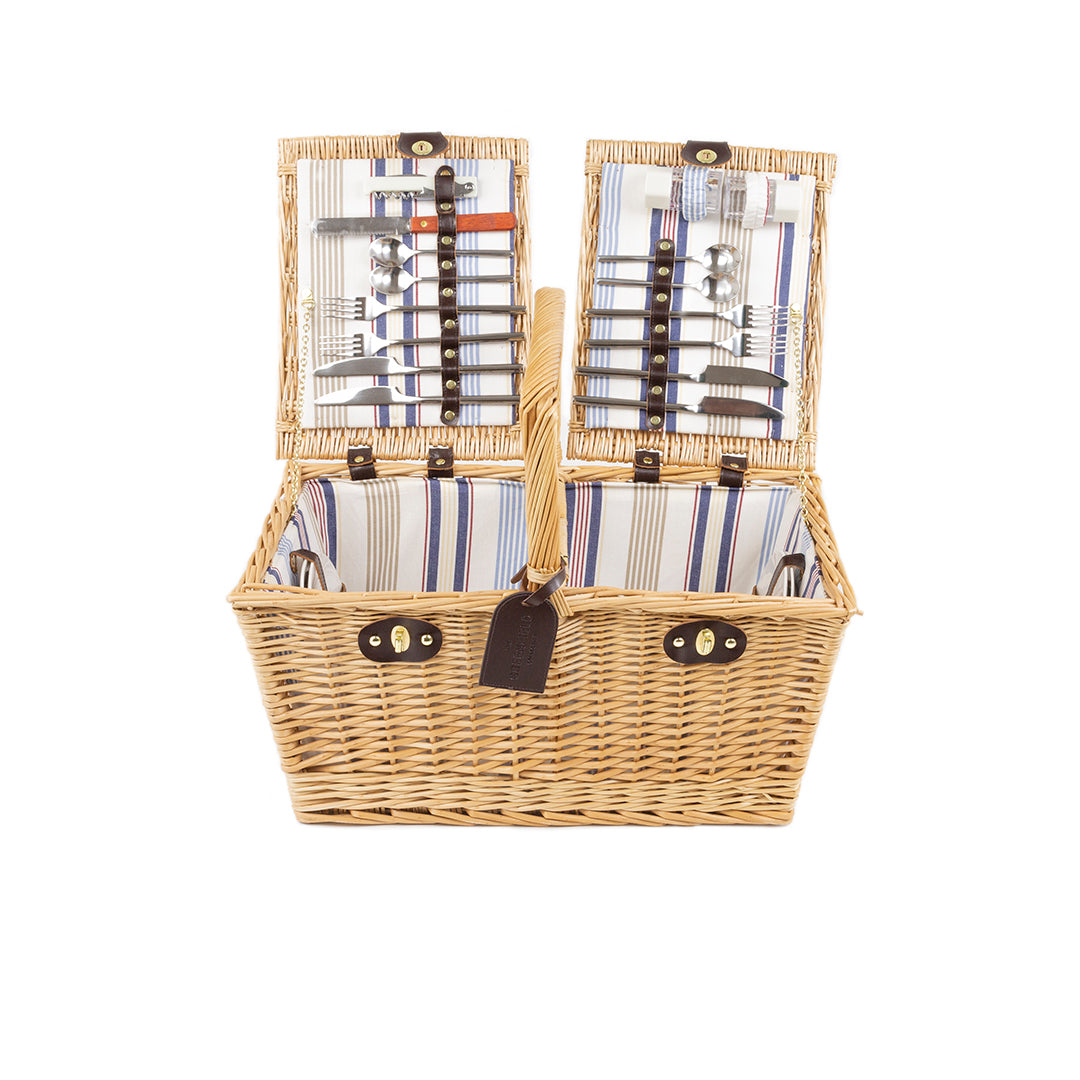 Greenfield Collection Park Lane Willow Picnic Hamper for Four People - The Greenfield Collection