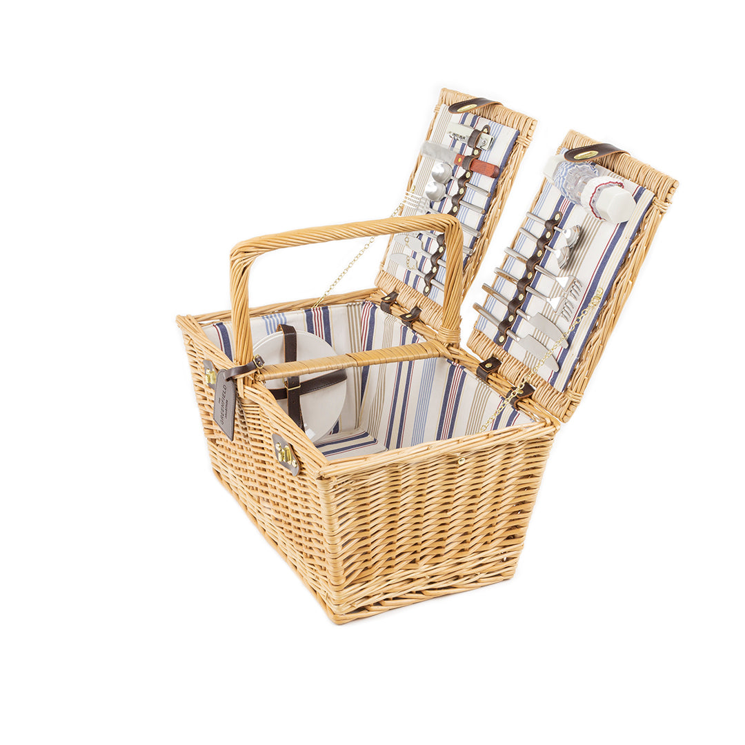 Greenfield Collection Park Lane Willow Picnic Hamper for Four People - The Greenfield Collection