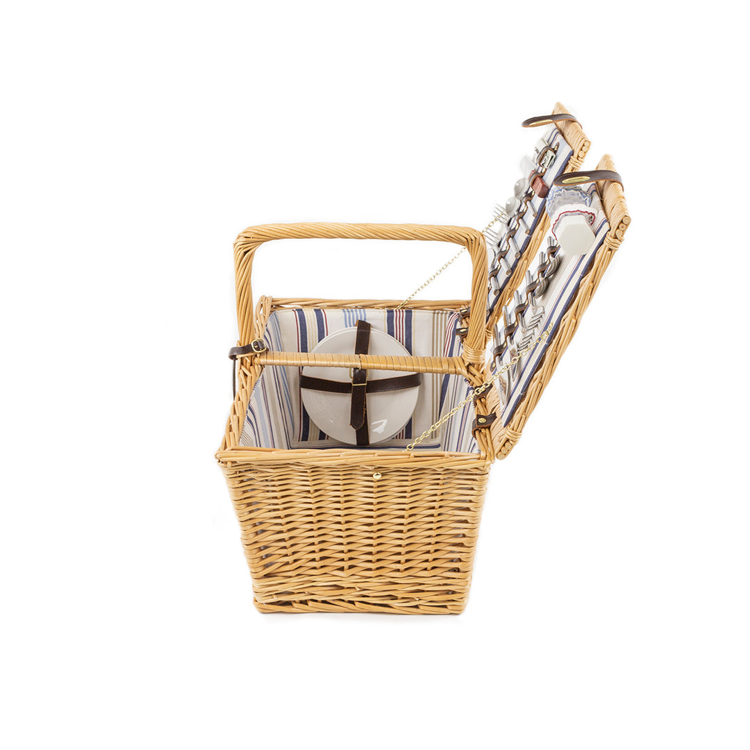 Greenfield Collection Park Lane Willow Picnic Hamper for Four People - The Greenfield Collection