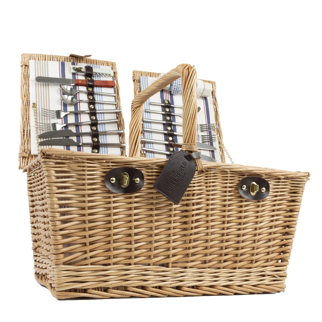 Greenfield Collection Park Lane Willow Picnic Hamper for Four People - The Greenfield Collection