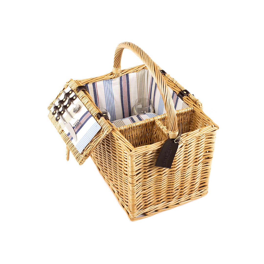 Greenfield Collection Arundel Willow Picnic Hamper for Two People - The Greenfield Collection