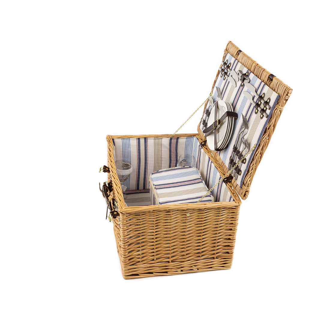 Greenfield Collection Ludlow Willow Picnic Hamper for Four People - The Greenfield Collection