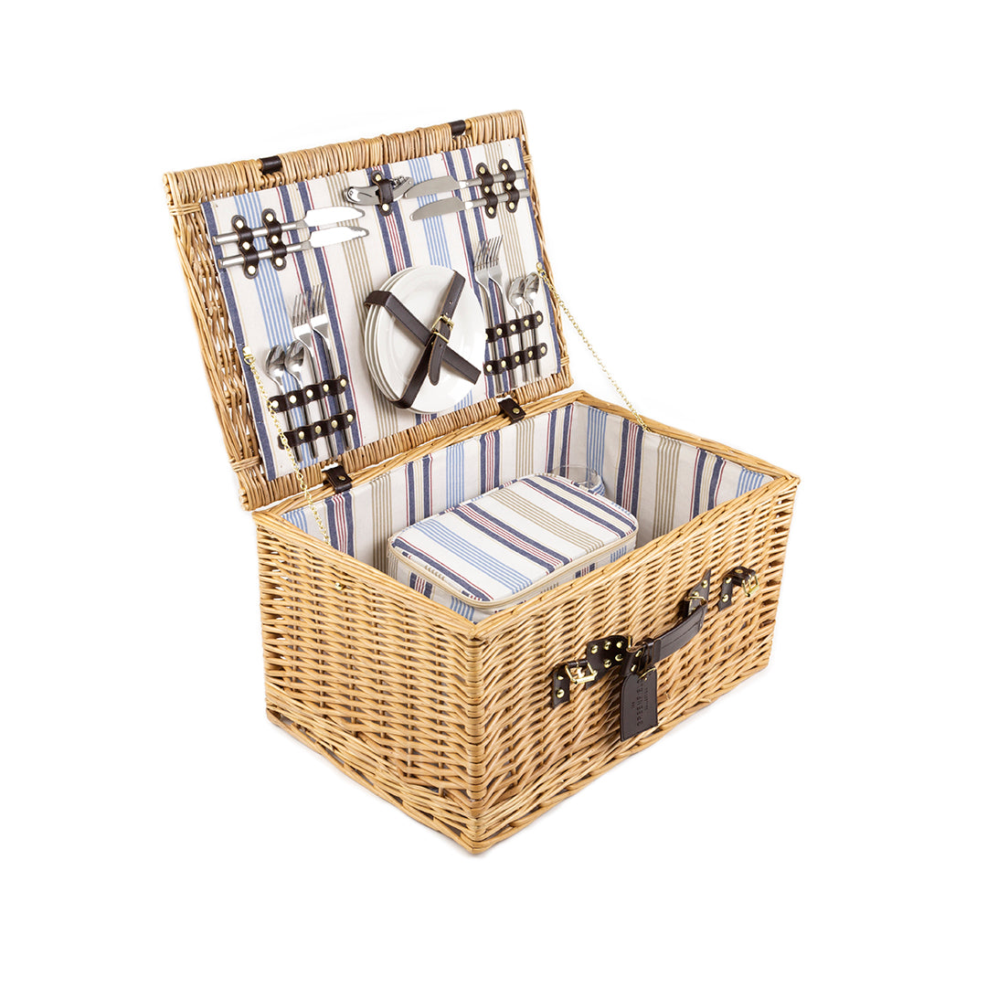 Greenfield Collection Ludlow Willow Picnic Hamper for Four People - The Greenfield Collection