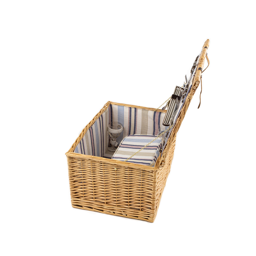 Greenfield Collection Ludlow Willow Picnic Hamper for Four People - The Greenfield Collection