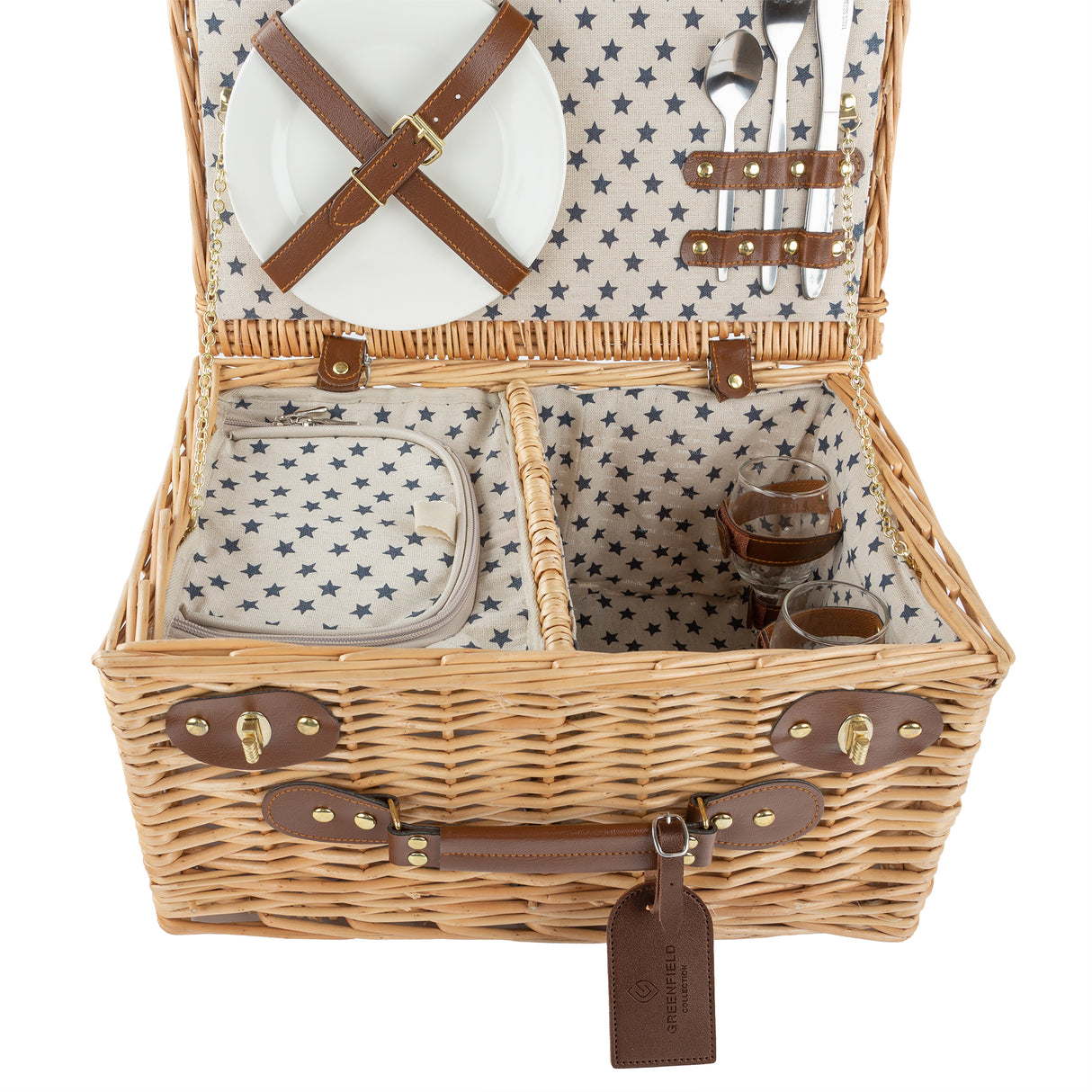 Purbeck Willow Picnic Basket Hamper - The Greenfield Collection