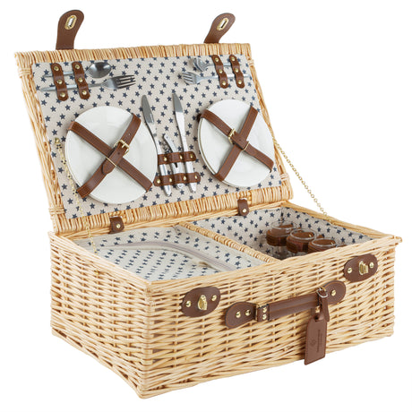 Purbeck Willow Picnic Basket Hamper - The Greenfield Collection