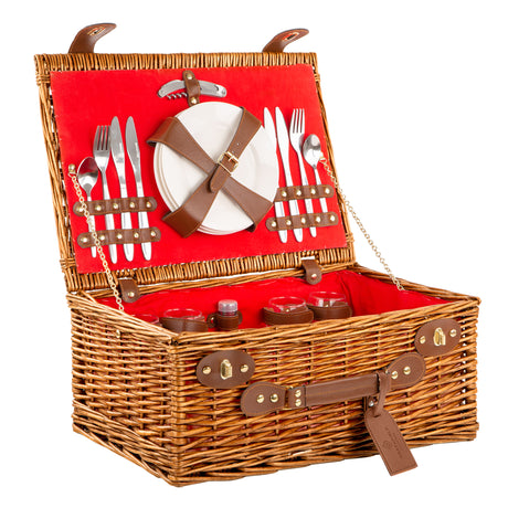 Salisbury Willow Picnic Basket Hamper - The Greenfield Collection